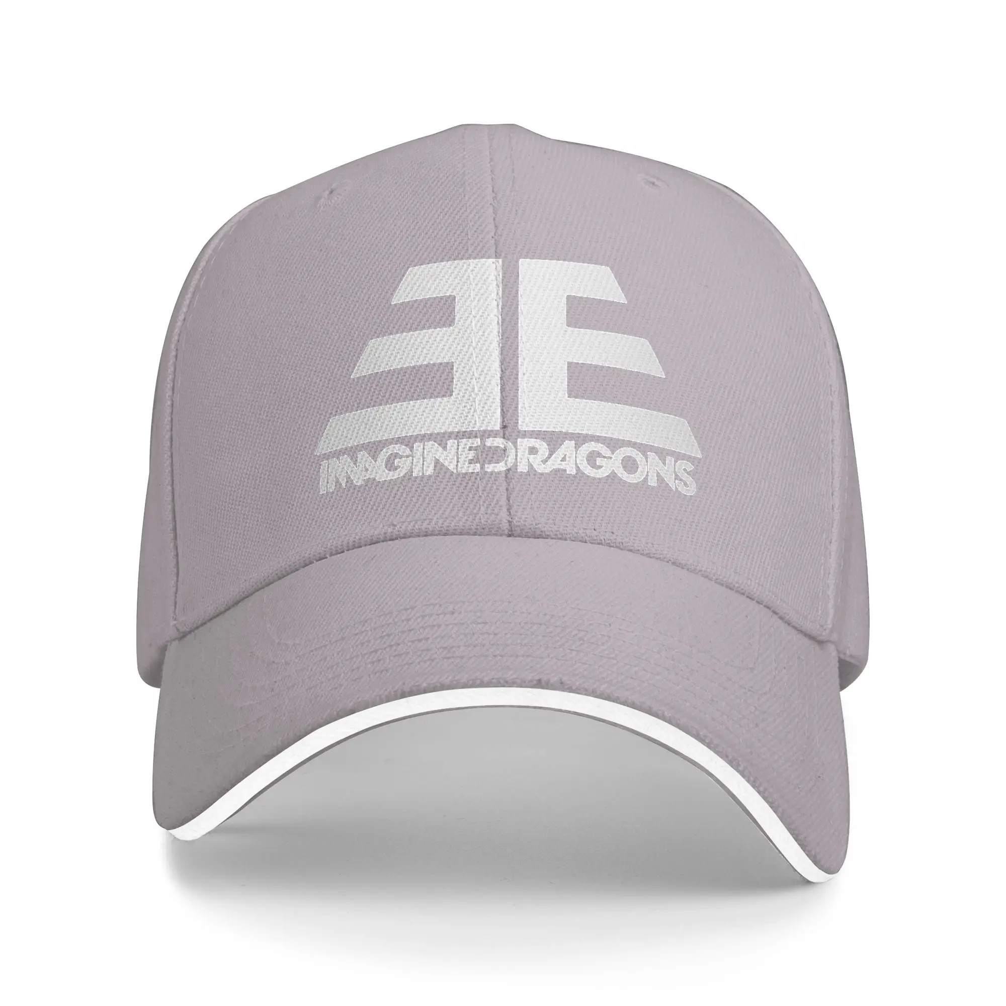 Fashion Pop White Evolve  Curved Brim Baseball CapMakes The Face Look Smaller Black Cap