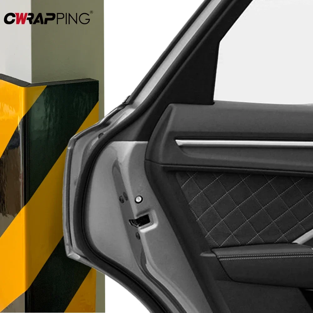 4 قطعة حامي جدار المرآب باب السيارة الوفير وقوف السيارات حامي المضادة للتصادم لاصق عاكس تحذير علامة رغوة ملصقات السيارات