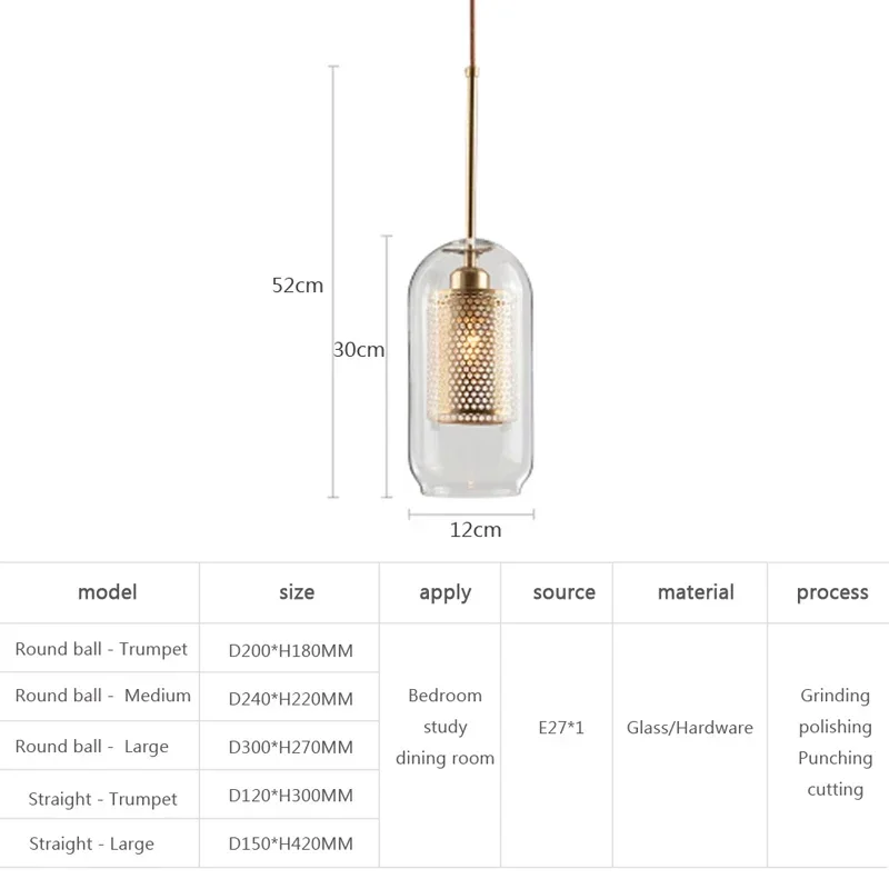 Imagem -04 - Pingente de Vidro Moderno Luz Criativo Lustre Bola Pendurado Lâmpada Luminária de Cozinha Jantar Hanglamp Sala de Estar Home Decor