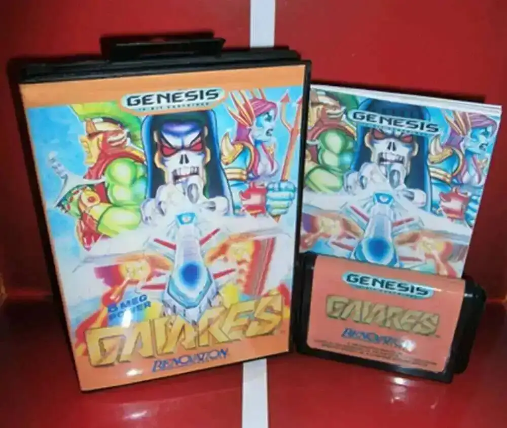 

Gaiares с коробкой и картриджем для 16-битной игровой карты Sega MD, системы Megadrive Genesis