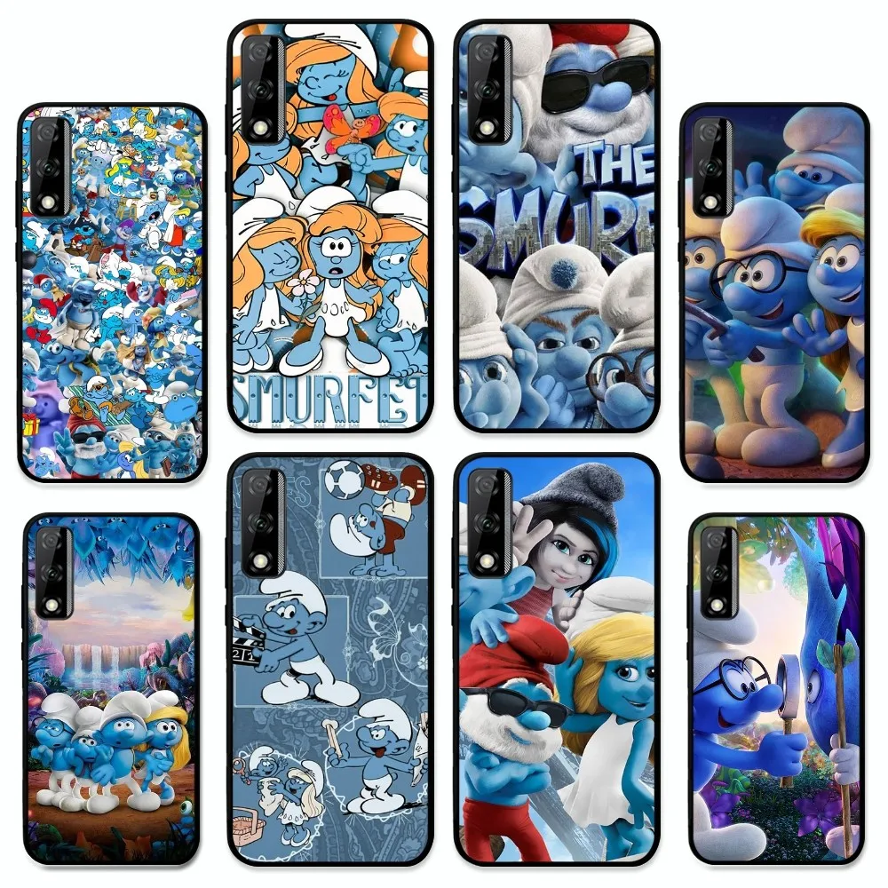 cartoon The S-Smurfs Anime Movie Phone Case For Huawei Y9 6 7 5 Prime Enjoy 7s 7 8 plus 7a 9e 9plus 8E Lite Psmart Shell