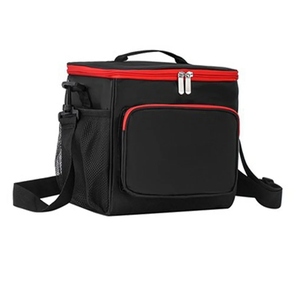 Oxford Cloth Insulated Lunch Bag Aluminum Foil Lined Double Long Handle Cooler Lunch Box Portable Lunch Tote For Picnic