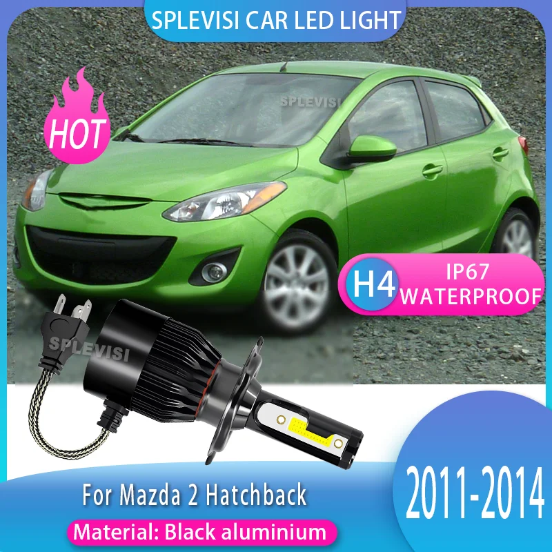 

120w 12000LM Per Pair 6000K White LED Headlight Kit, See Farther and Wider Car Bulb For Mazda 2 Hatchback 2011 2012 2013 2014