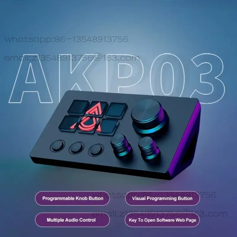 panel-de-control-auxiliar-de-escritorio-akp03-akp153-controlador-de-consola-atajo-de-programacion