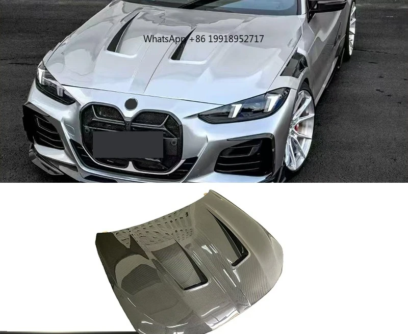 

Carbon Fibre Hood For Bmw G22 4 Series N Style Dry Carbon Hood G22 G23 G26 4s Hole Dry Carbon Hood