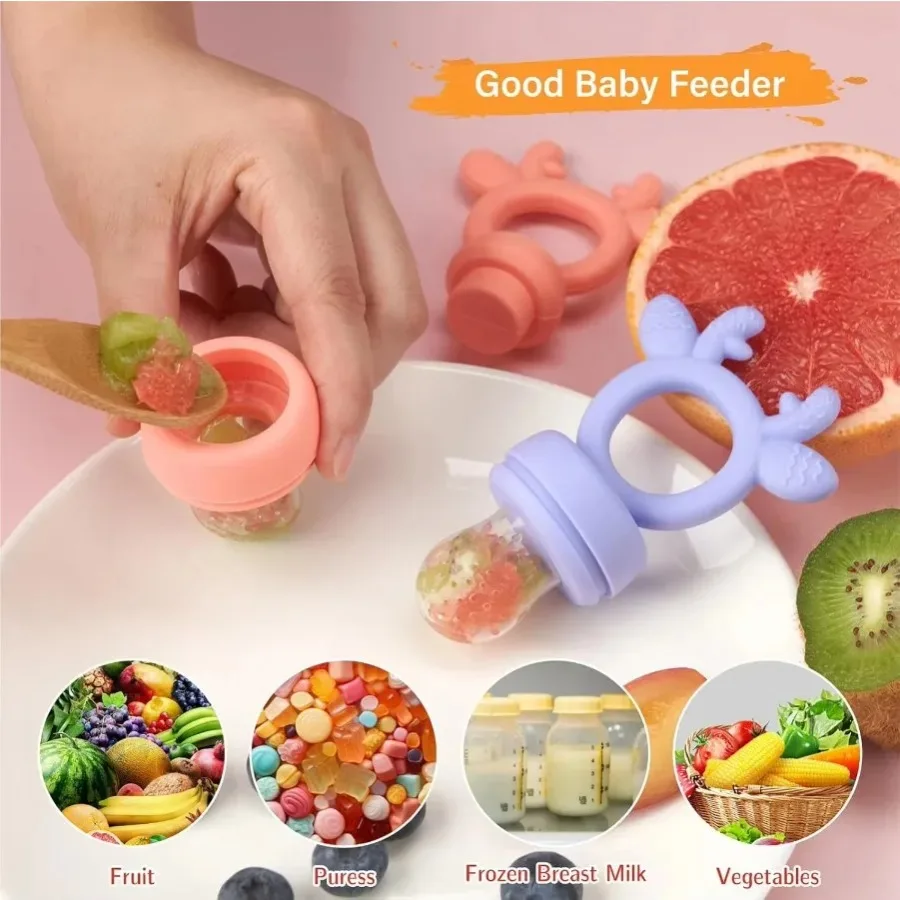 

Customized Logo Toddler Fresh Food Nibbler Baby Pacifiers Feeder Kids Fruit Feeder Nipples Feeding Nipple Fruit Feeder Pacifier