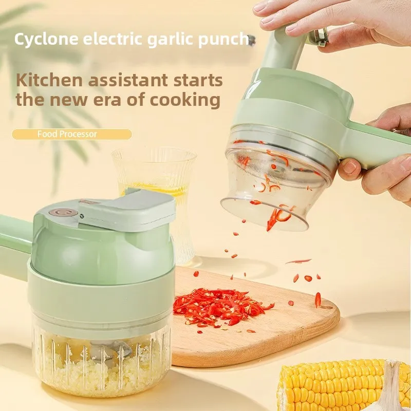 Multifunctional Vegetable Cutter Chopping Chili Ring Scallion Vegetable Cutter Garlic Paste Artifact