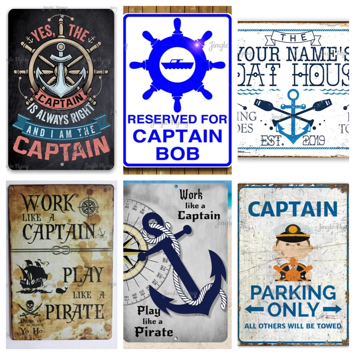 Tin Yes The Captain Is Always Right Metal Sign Indoor Outdoor Beach House And Gift For Boaters Captain Parking Only