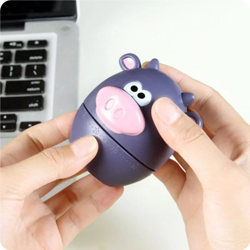 Kitchen Timer Cute Countdown Alarm Clock Animal Child Study Timer Mechanical Timer Kitchen Cook Tool Timer Gadget