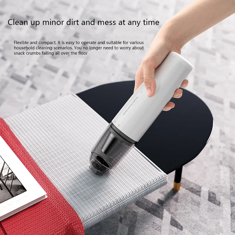 Vacuum Cleaner Mini Car Cleaning Powerful Suction Handheld Car Vacuum Cleaner Rechargeable for Car and Home Auto Vacuum Cleaner