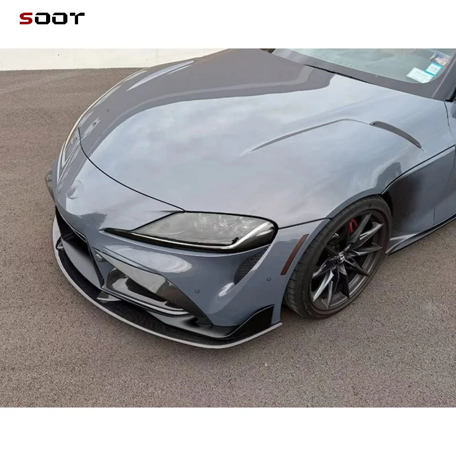 

Carbon Fiber For Toyota GR Supra A90 A91 MK5 2019+ Upper Front Bumper Air Vent Cover Canard Spoiler Fins Winglet Bodykit