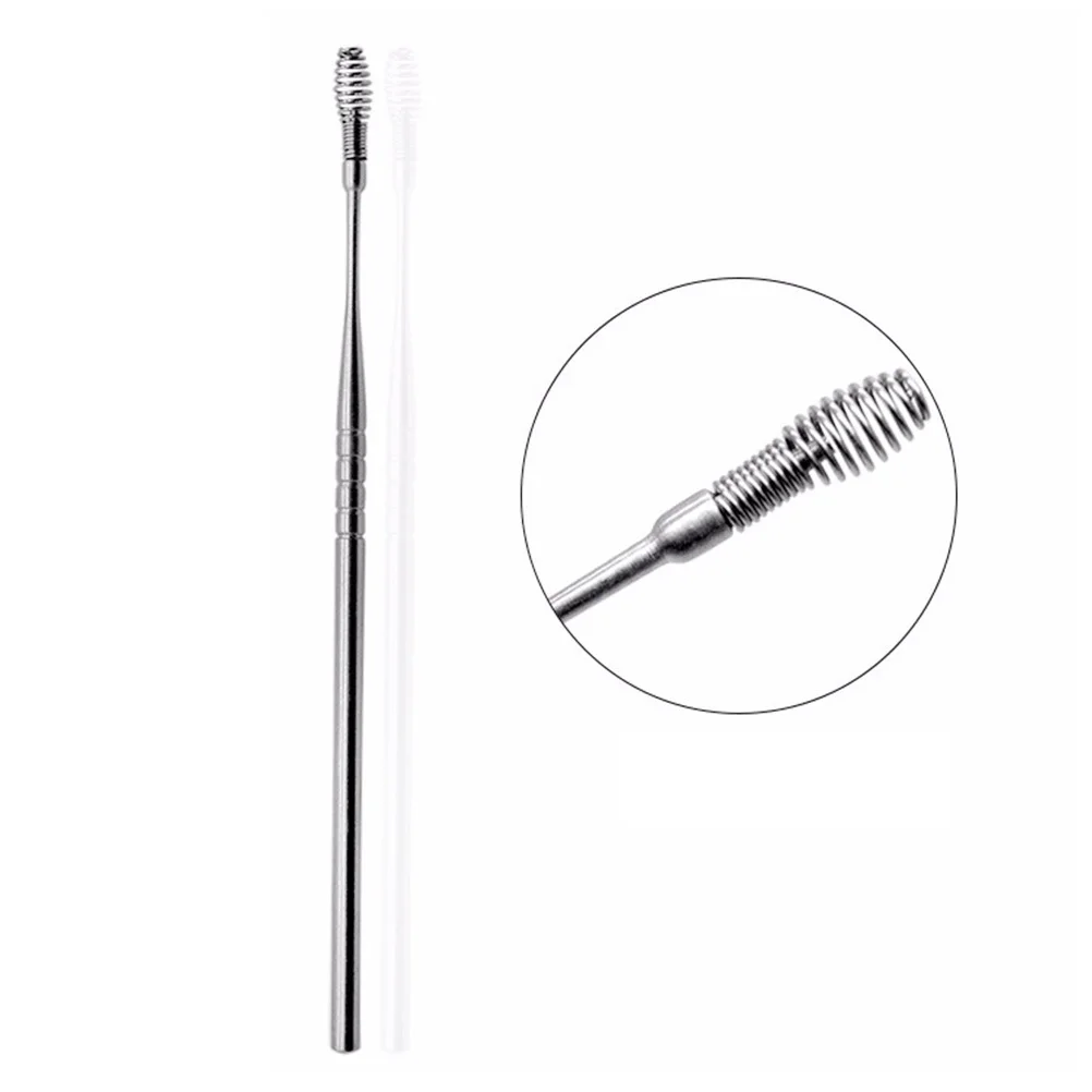 

5 шт., пружинная ложка для ушей из нержавеющей стали, прочная, не ржавеющая, противоскользящая конструкция, легко чистится, эффективное удаление воска, серебро