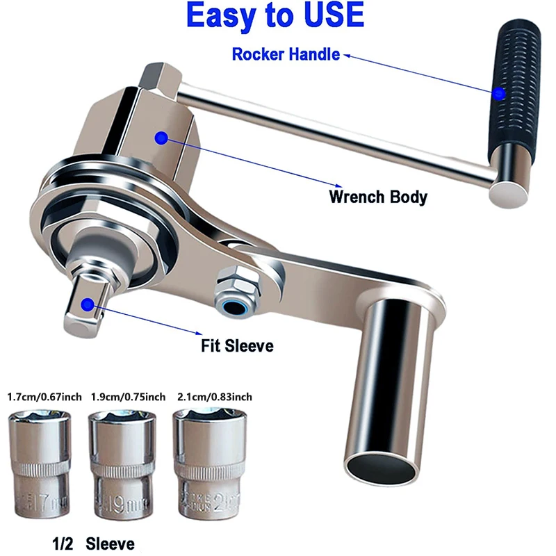 Upgraded Torque Multiplier, Heavy Duty Torque Multiplier Wrench Set for Lug Nut Remover 1/2 Driver 1:16 Labor Saving Wrench