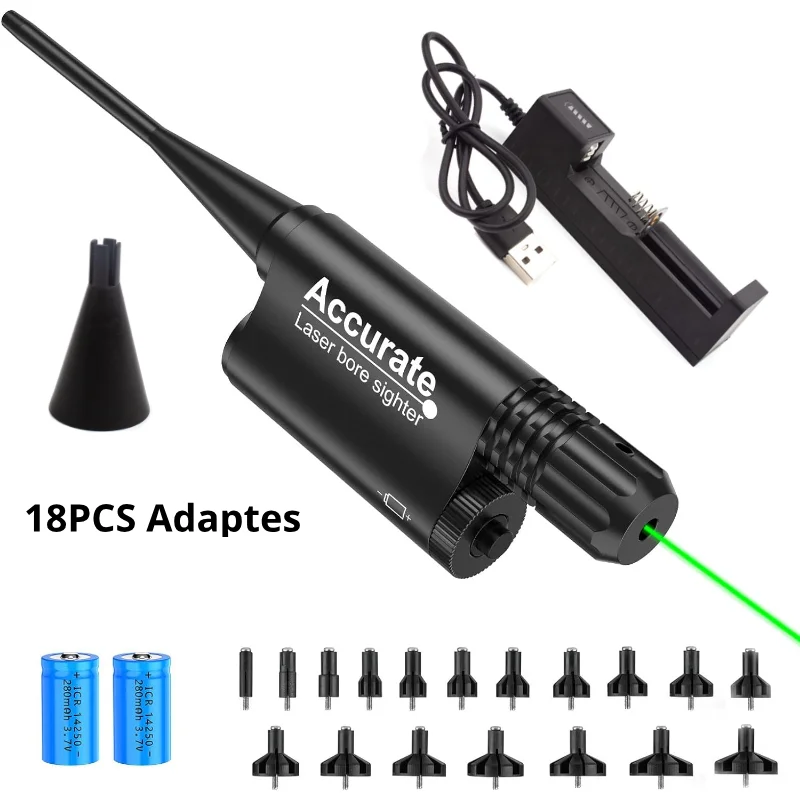안정적인 센터 장치가 있는 범용 레이저 보어 사이트 키트 권총 레이저 보어 사이터 레이저 콜리메도르(구경 .22 ~ 12GA)