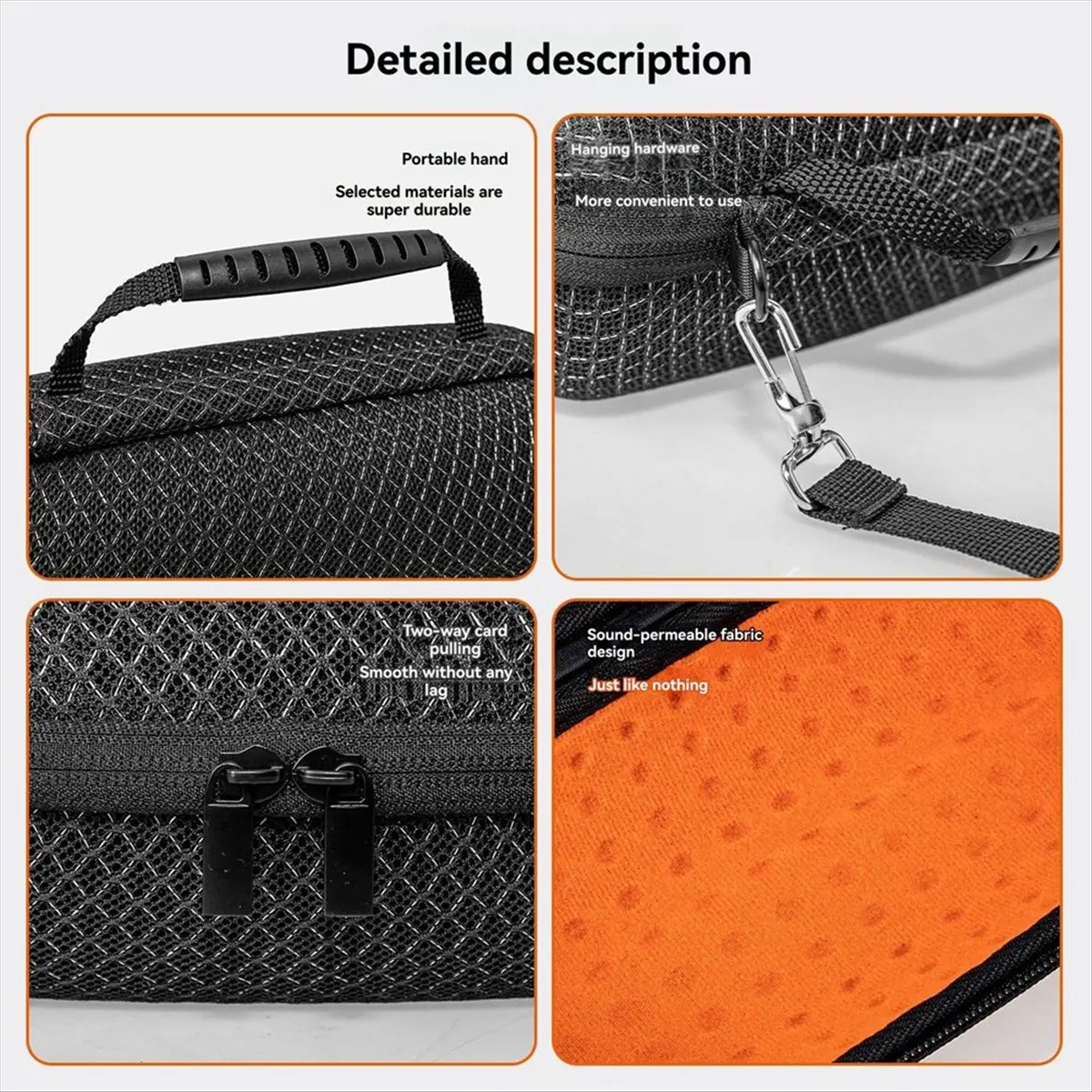 SCLS Portable Bag for Charge 6 Speaker Sound Permeable Bags Outdoors Portable Sound Permeable Travel Bag for Charge 6