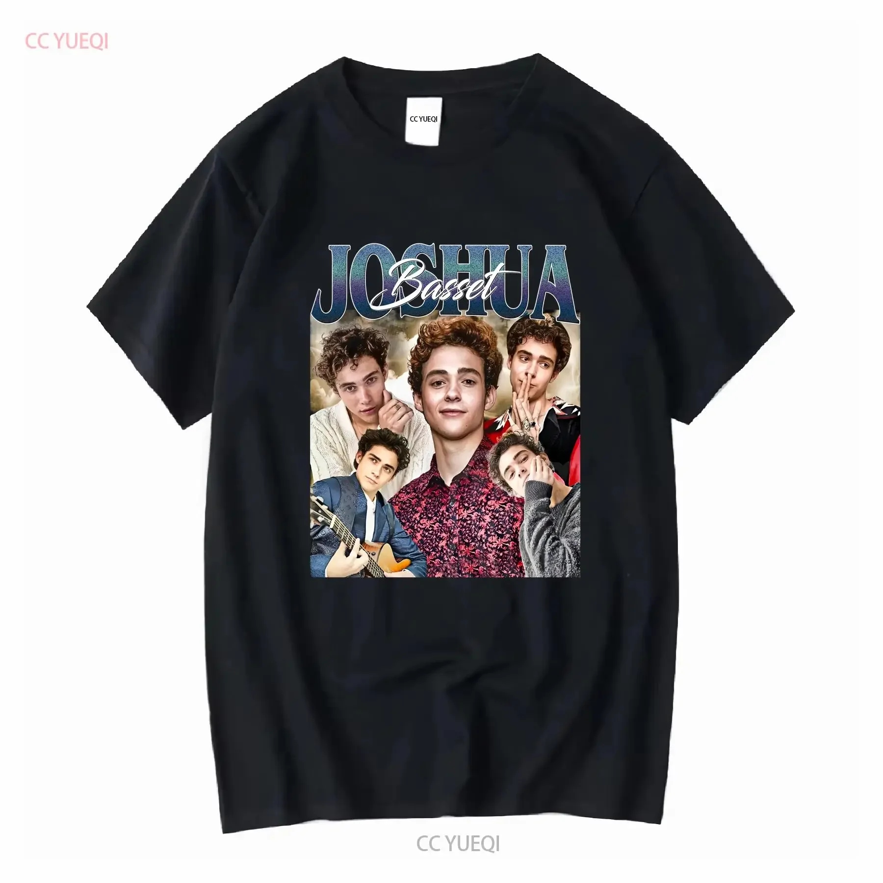 JOSHUA BASSETT Retro T shirt Homage Long Sl vintage Washed Slightly Versatile Breathable fashion Top For Everyday Wear Unisex