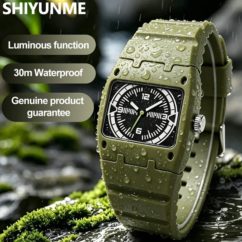 SHIYUNME Top Brand New Fashion Men's Quartz Watch Creative Design Unique Watch 3Bar Waterproof Sports Man Women Alike Wristwatch