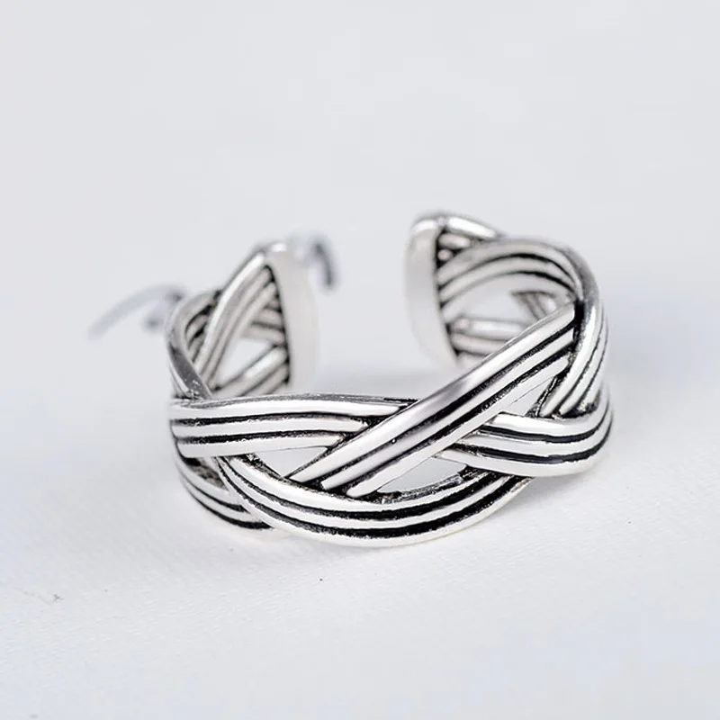

925 Sterling Silver 2025 New Style INS Trendy Minimalist Wide Surface Open Finger Ring For Women Fine Jewelry Gifts