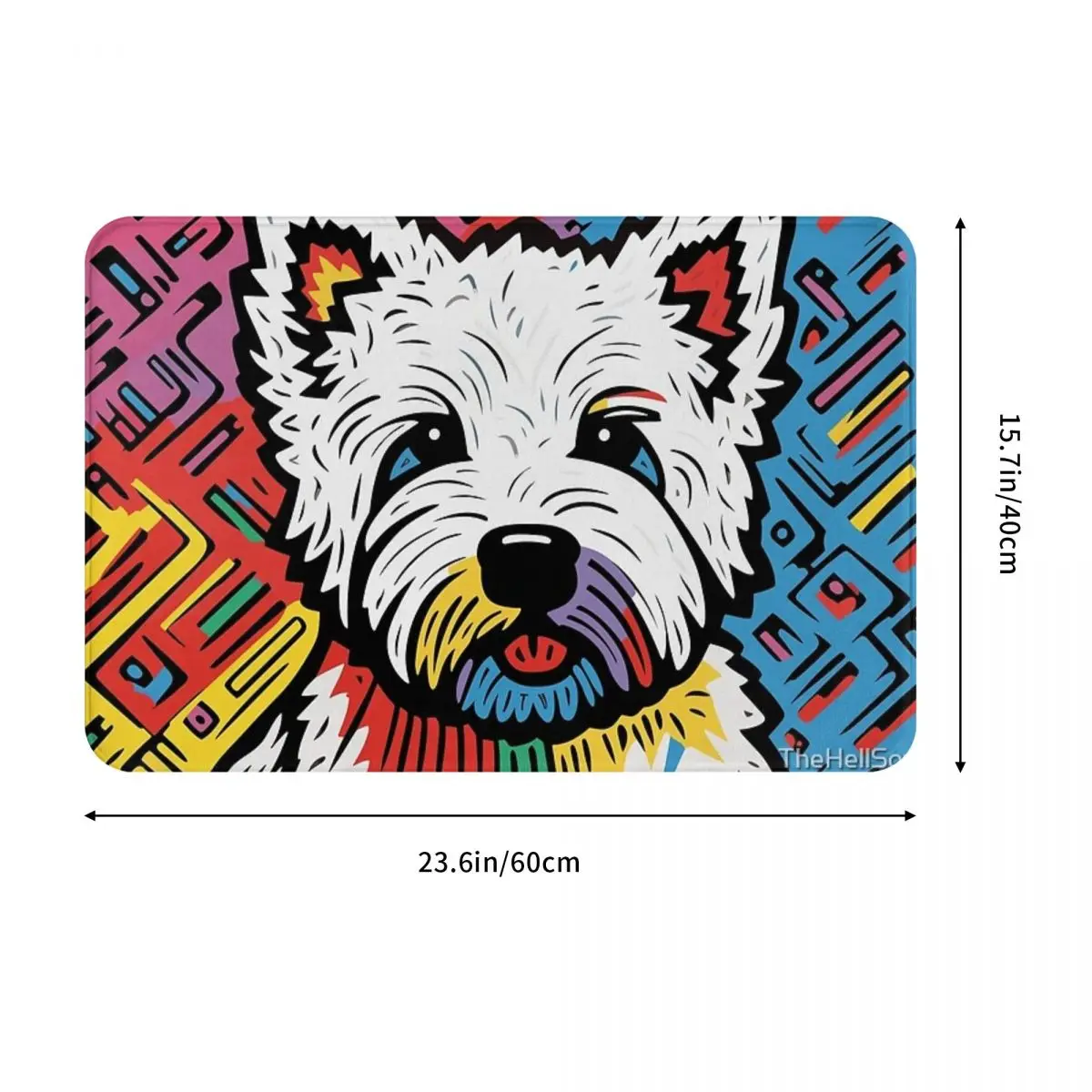 West Highland White Terrier Puppy Bath Mat West Doormat Living Room Carpet Entrance Door Rug Home Decoration