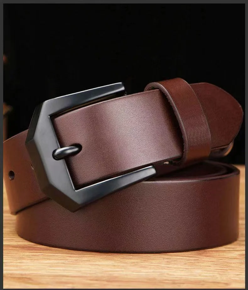 Authentic Men Belt Copper Automatic Buckle Fashionable Casual Style Business Versatile Simple High-end Feel belts for women image 4