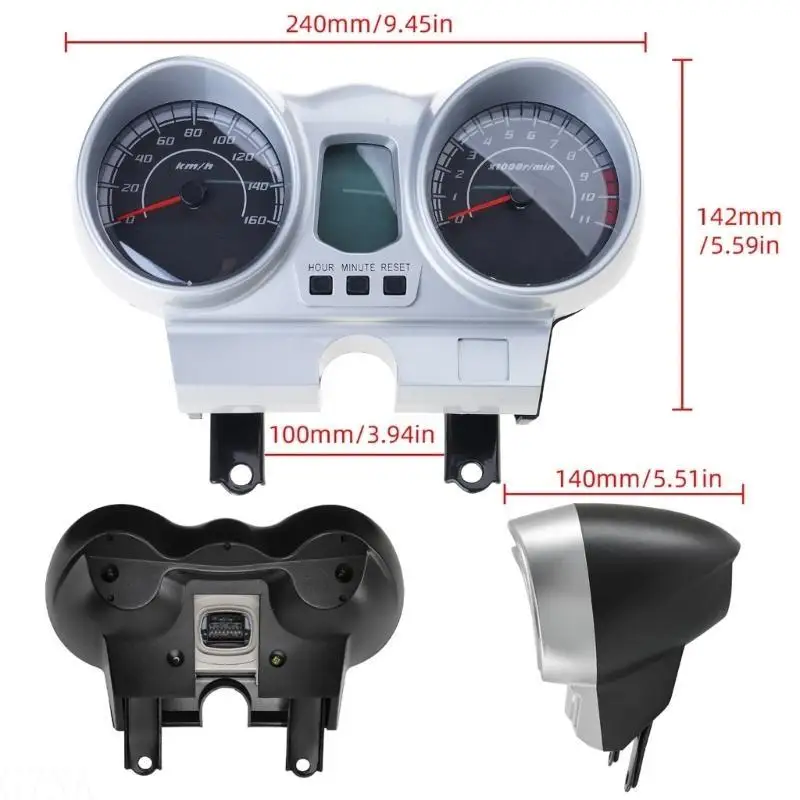 G7NA Klares großes Display Armaturenbrett Kilometerzähler Tachometer für CBX250 CBF250 – Detail 6