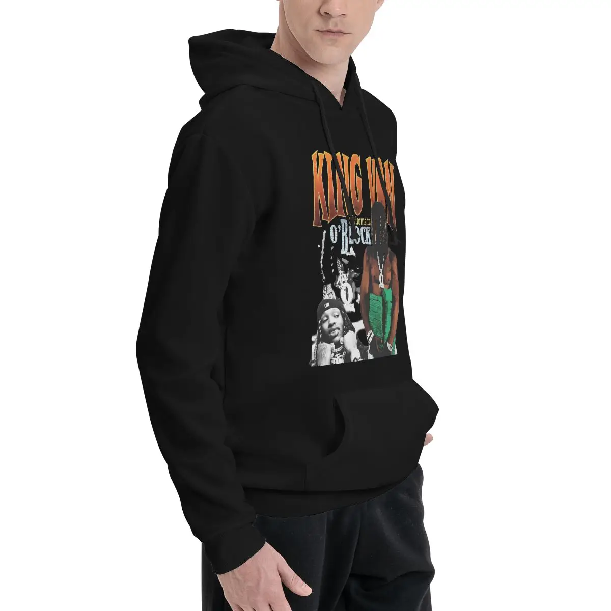 K-king solto hoodies homem rapper von streetwear pulôver com capuz primavera retro básico moletom com capuz plus size 2xl