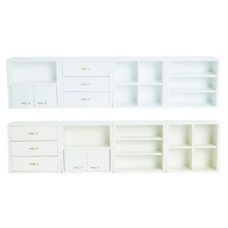 

White/Brown Mini Portable Girls Cupboard Birch Made Living Room Games
