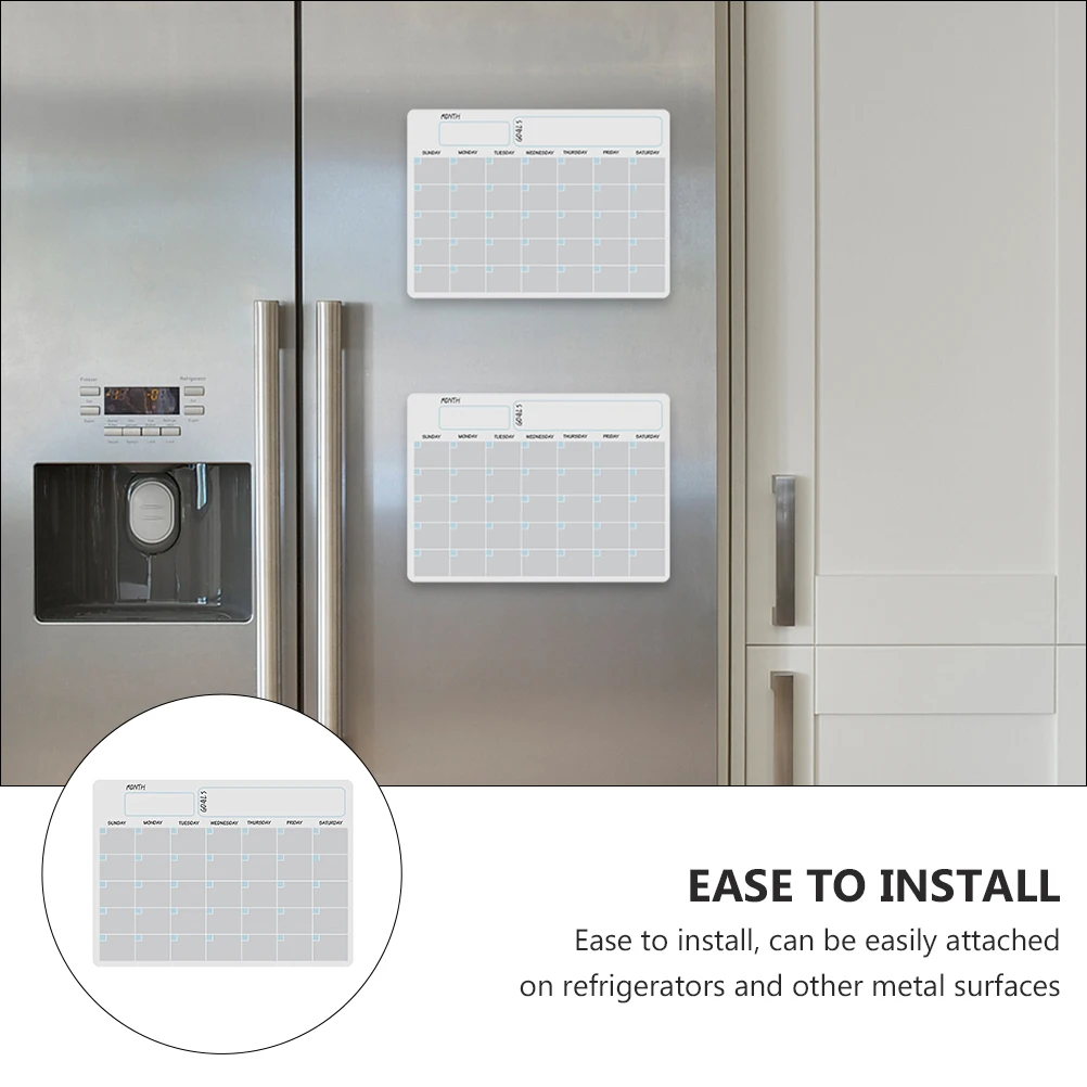 

1 set Magnetic Fridge Calendar Week Month Planner Undated Message Board Food Diet Tracker Refrigerator Sticker Note Whiteboard