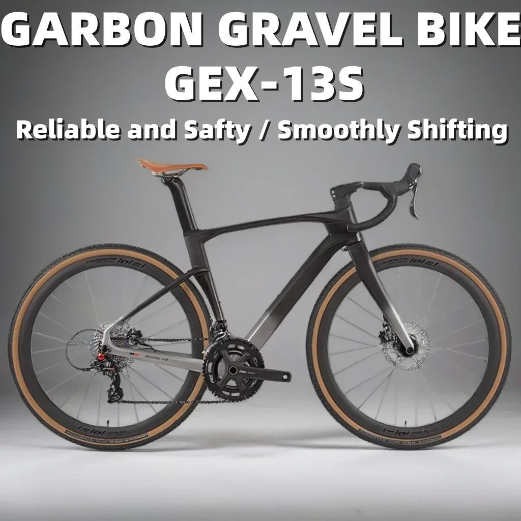 High Carbon Gravel Bike V3 Wireless GEX-13S Hydraulic Disc Brake 700X40C Tire Bicycle Cross Country Full Inline Road Bike Men's