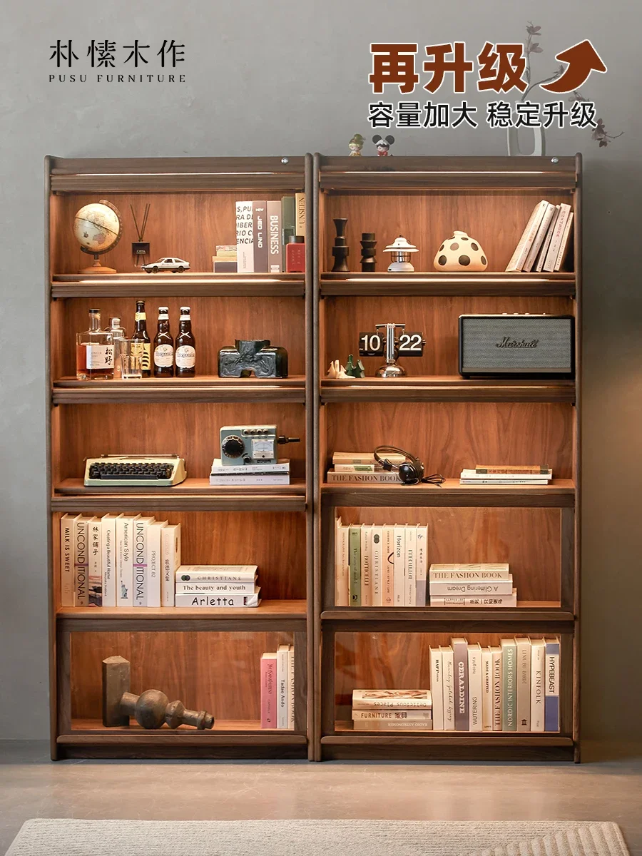

Solid Wood Dust-Proof Glass Flip-Door Storage Lego Hand-Made Display Cabinet