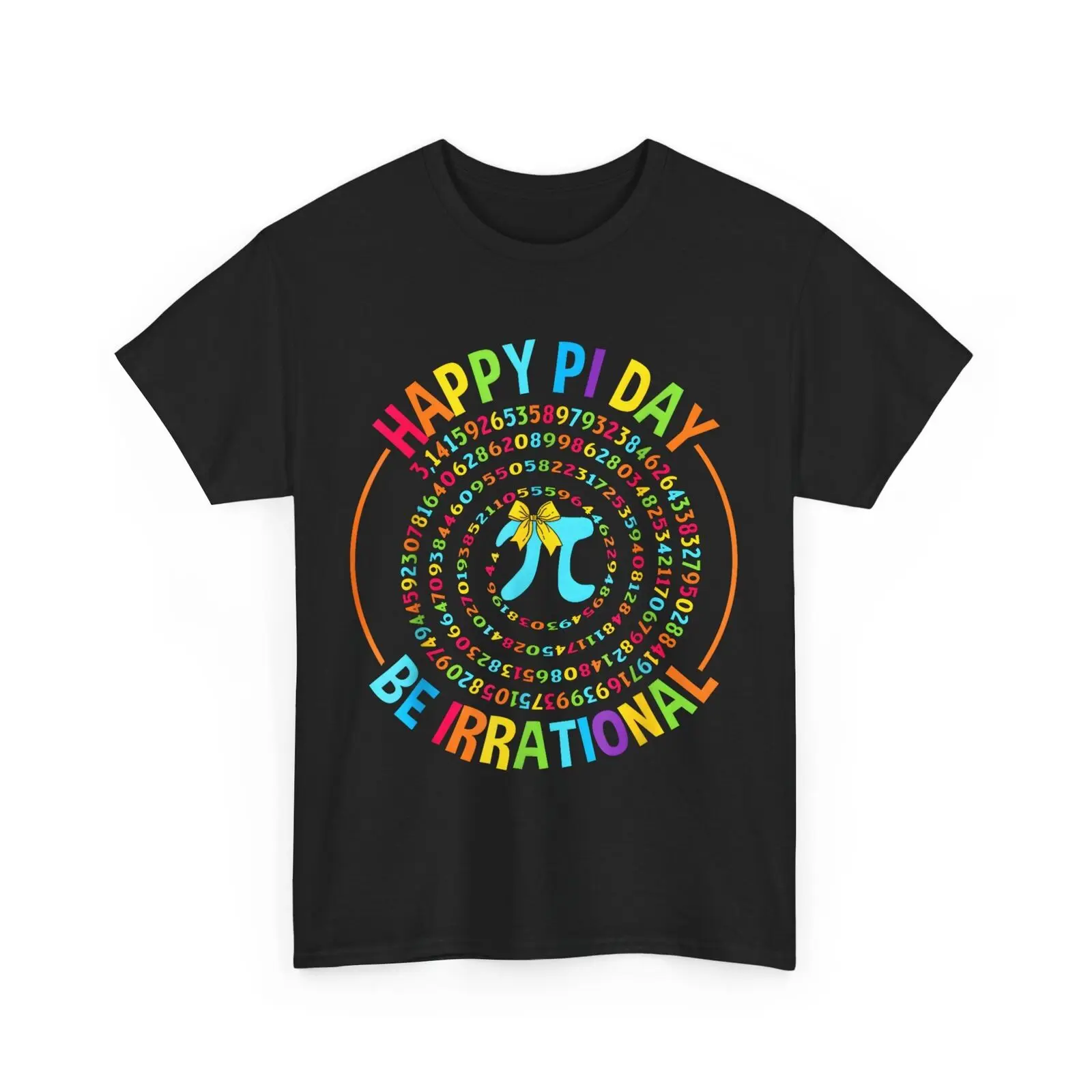 

Футболка Happy Pi Day с кокеткой и бантом для любителей математики, милая