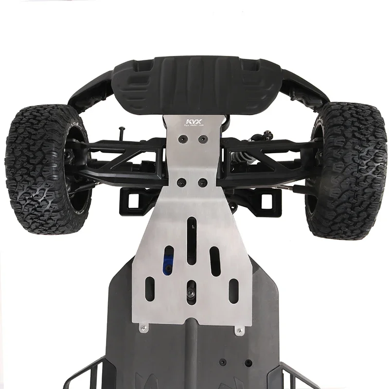 KYX Racing Piastra paramotore in acciaio inossidabile Protezione telaio Armatura del telaio Aggiornamenti parti per 1/10 RC Truck Traxxas F150 Raptor 4x4 R