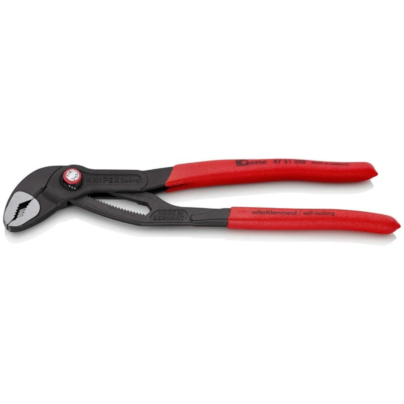 KNIPEX Tool 87 21 250 Cobra Self-lock No-Slip Water Pump Pliers 10 Inchs Box-joint High-tech Pliers with Fast Adjustment