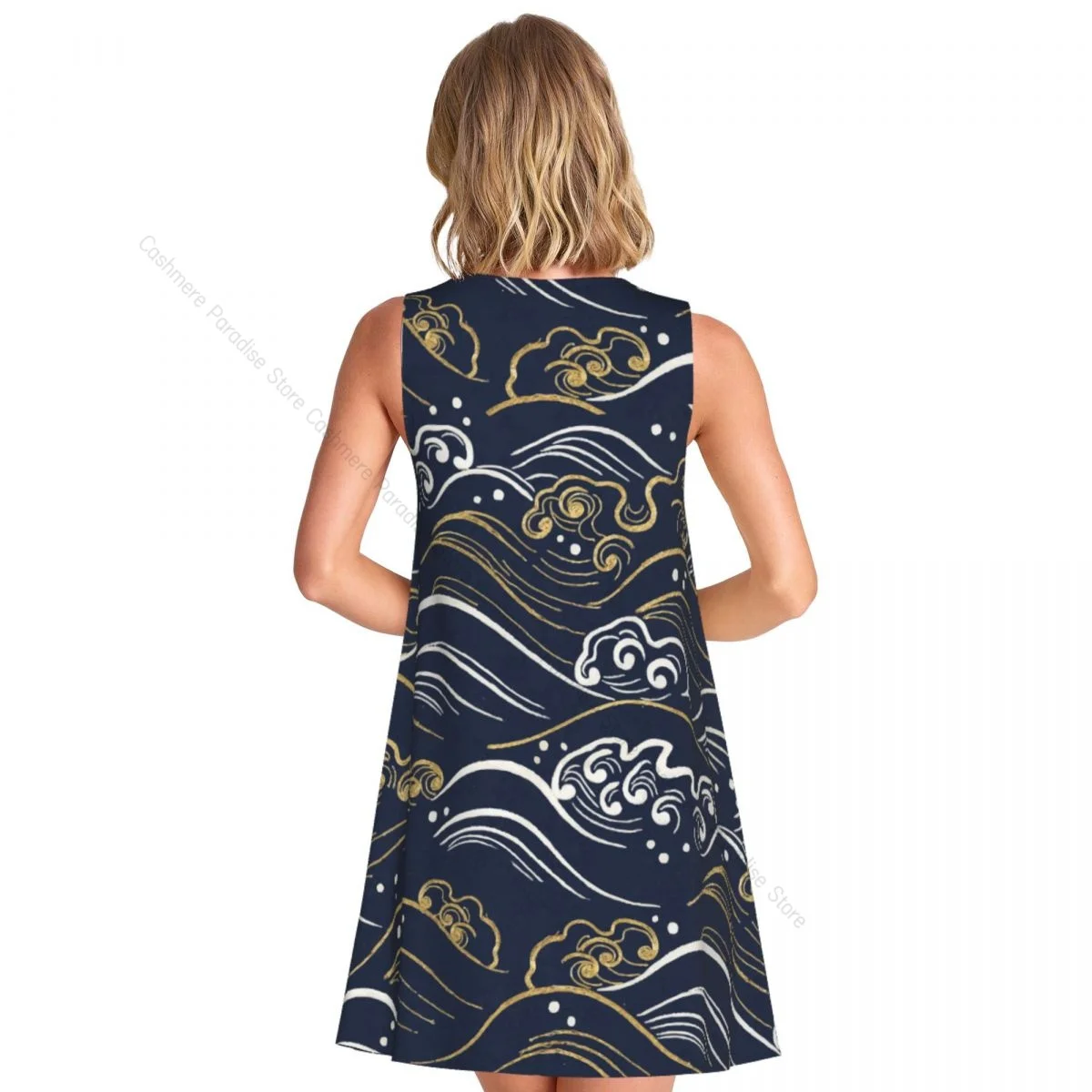 レディースドレス雲夏カジュアルTシャツドレスビーチカバーアップタンクドレス