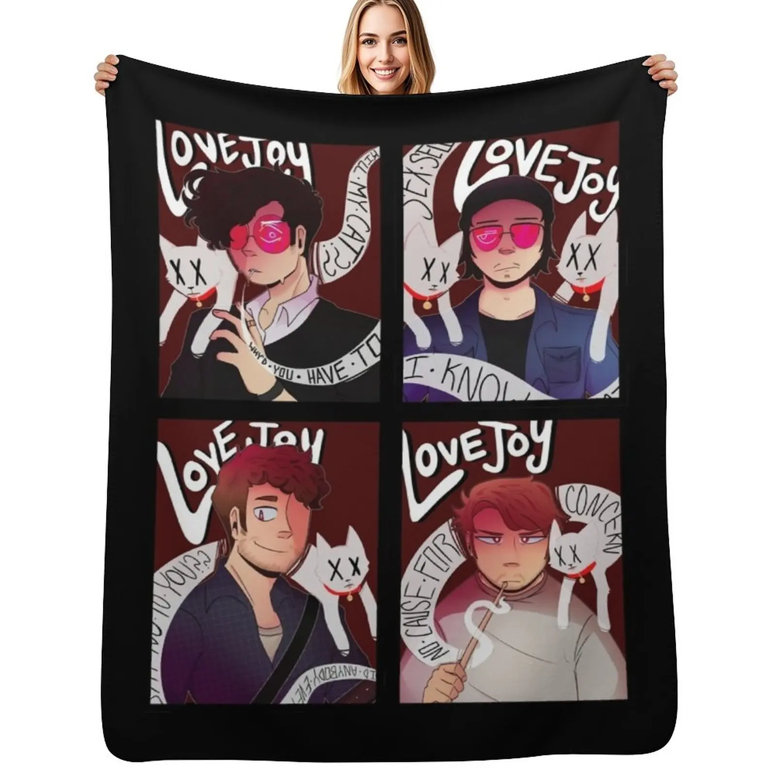 

Lovejoy band Throw Blanket Faux Fur Soft Warm Blanket for Bed