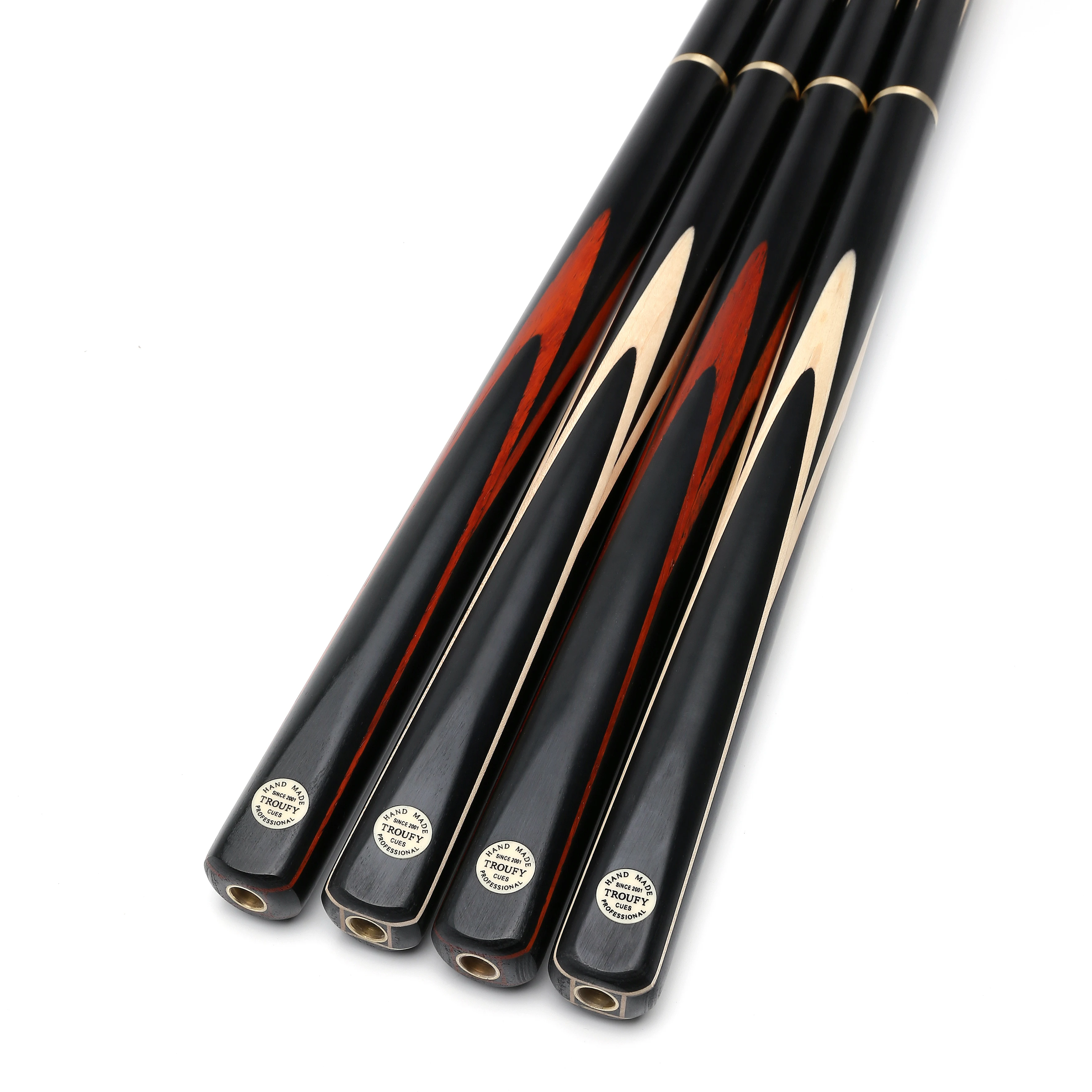 TROUFY Snooker Cue Stick 9.0mm Tip Size Ash Shaft 3/4 Split With Snooker Cue Case Set