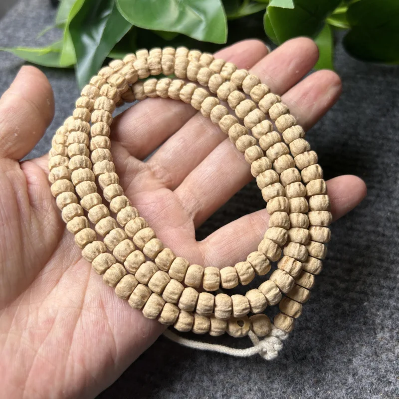 Tibetan-style 108-bead bracelet made of red-skinned agarwood and rosewood , 7mm x 8mm, 120 beads - view 2