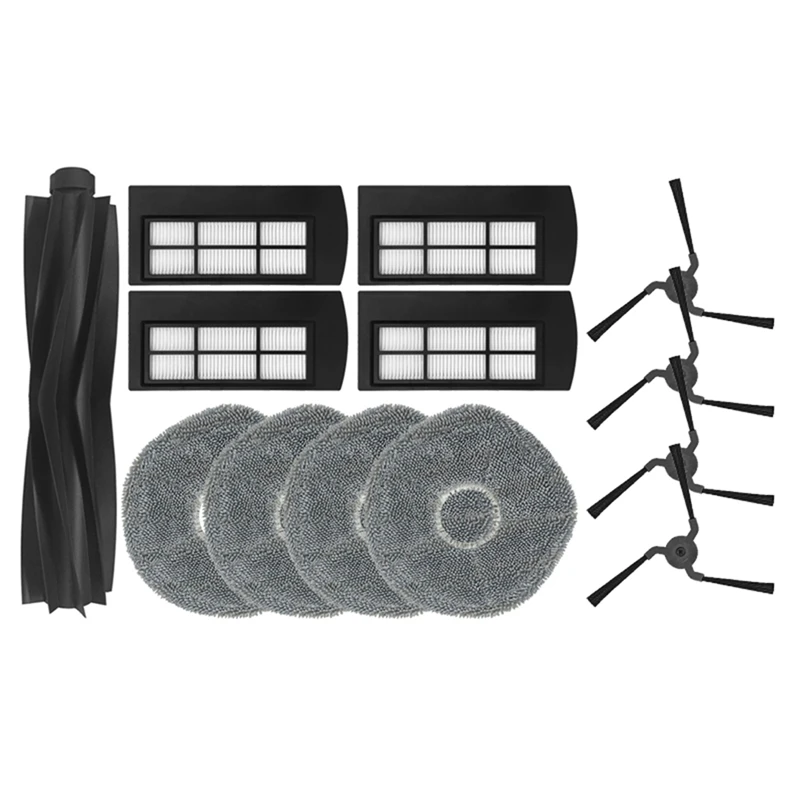 

For Eufy X9 Pro Robot Vacuum Replacement Parts Main Roller Side Brush Hepa Filter Mop Cloth Pad Accessories-Retail