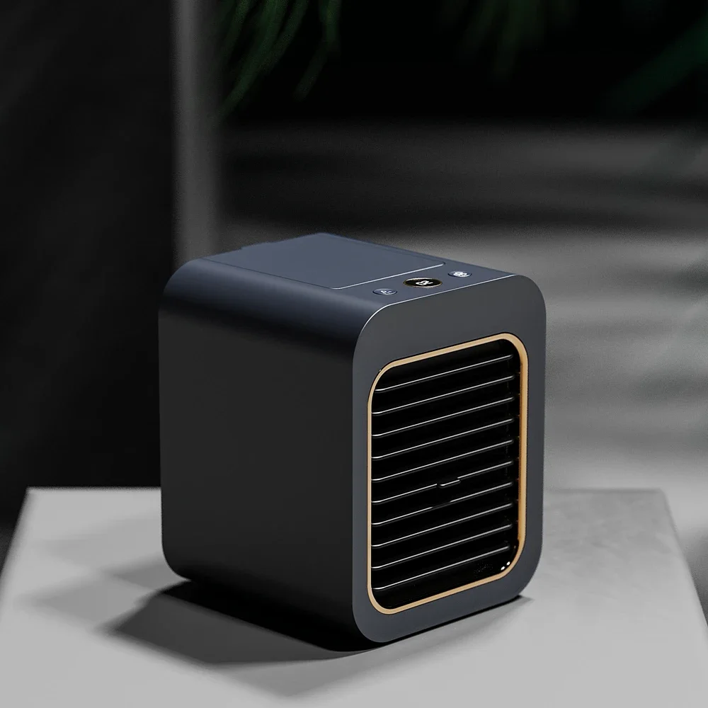 Portable Mini Air Conditioner Water Cooling Fan Desktop Square Fan Mini Air Cooler Table Fan DQ202