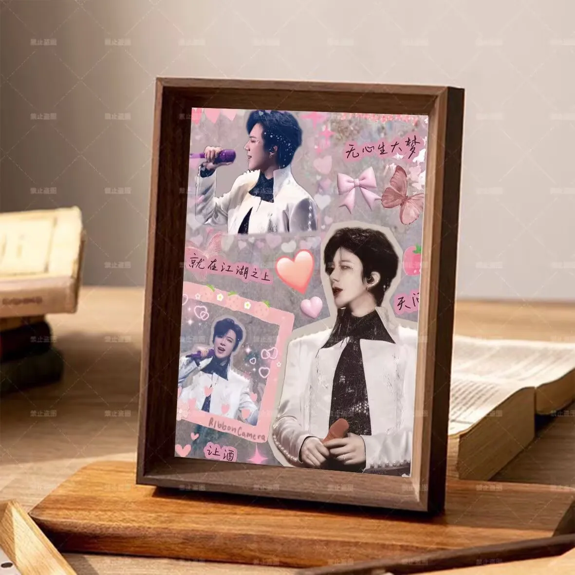 إطار صورة محيطي للحفلات الموسيقية على شكل نجمة من Liu Yuning لتزيين غرفة النوم وطاولة رائعة، هدية لأفضل صديق للإناث