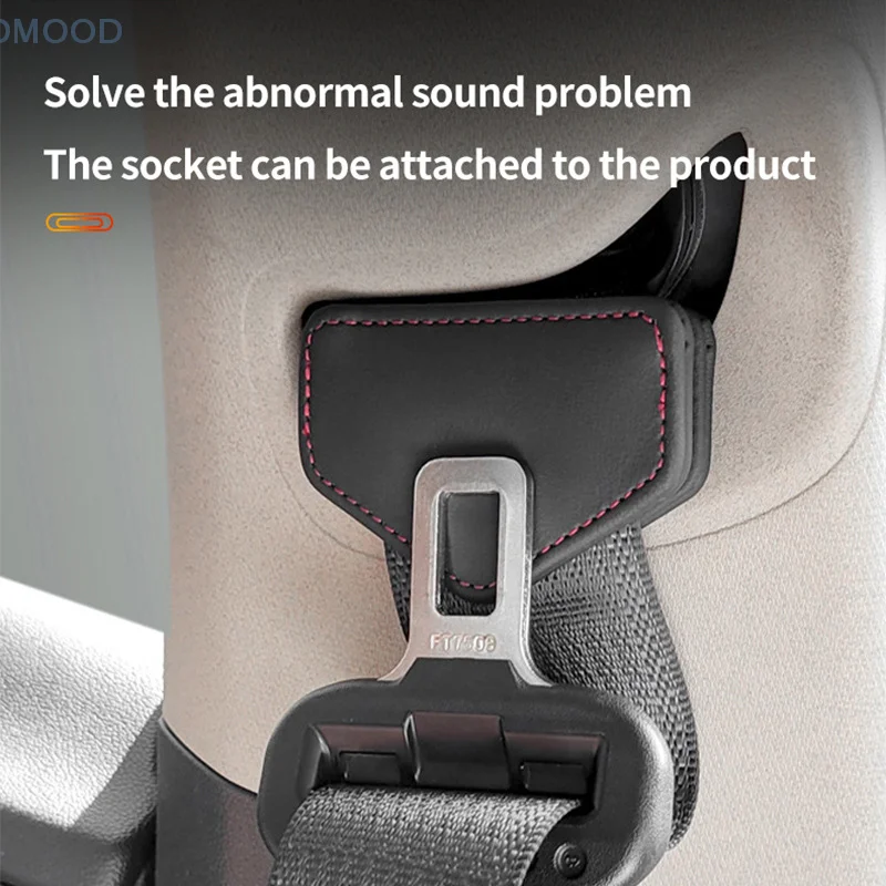 Clipes coloridos para cinto de segurança de carro, mini cintos de segurança magnéticos, limitador universal de couro pu, clipe fixo, acessórios para carro, interior 50x75mm