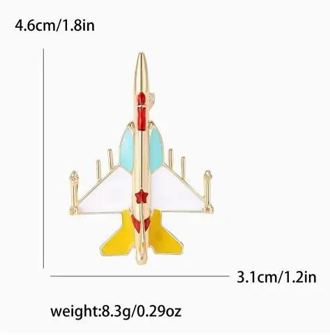 Fiore del petto dei vestiti della spilla dell'aeroplano dello smalto creativo di vendita caldo transfrontaliero