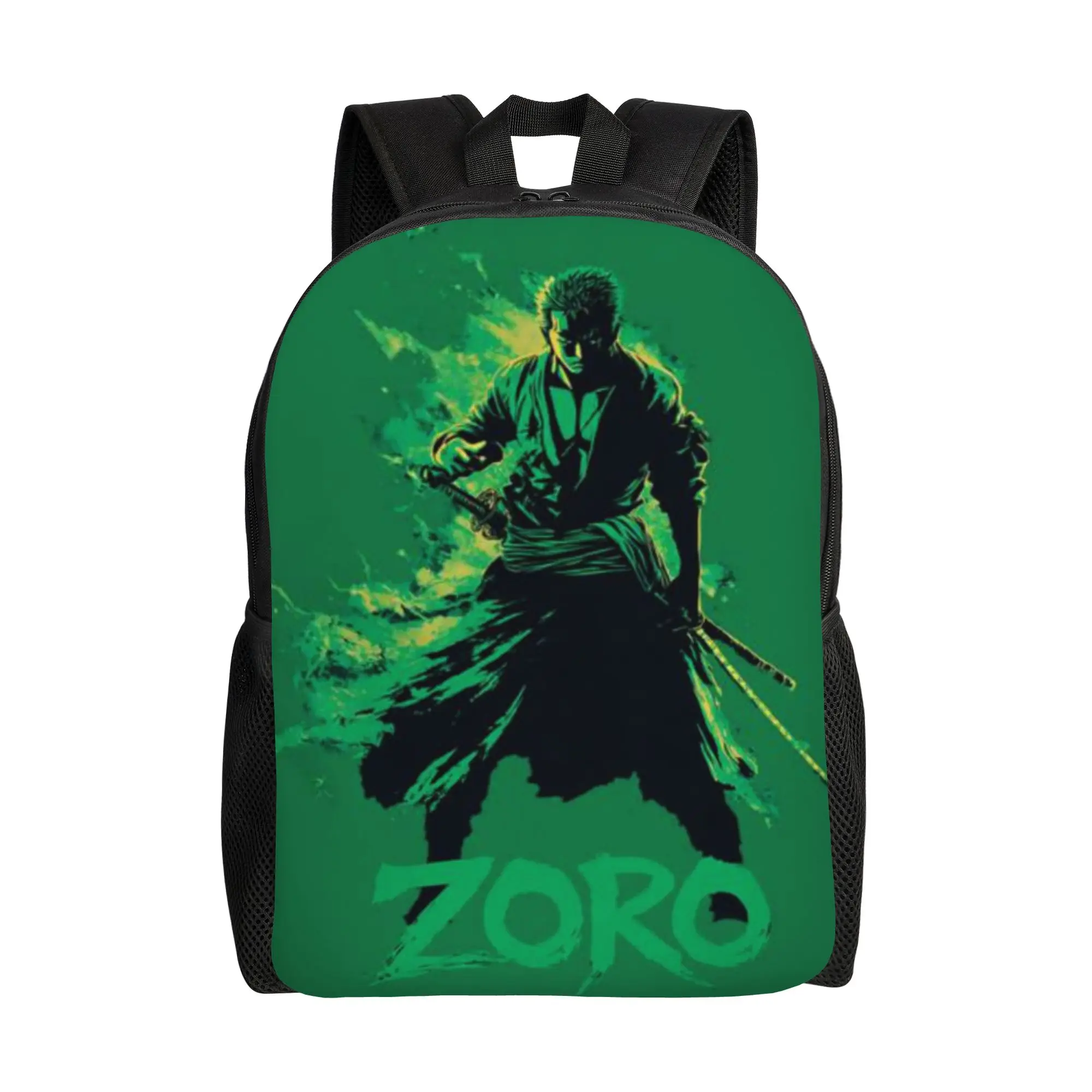 

Back to school season Fashion Roronoa Zoro (10) Bookbag One Piece Couple Backpack