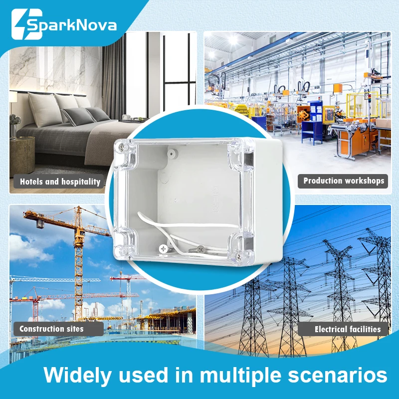 IP67 Plastic Transparent Waterproof Enclosure Box for Outdoor Electronic Projects Electrical Instrument Junction Housing Protect