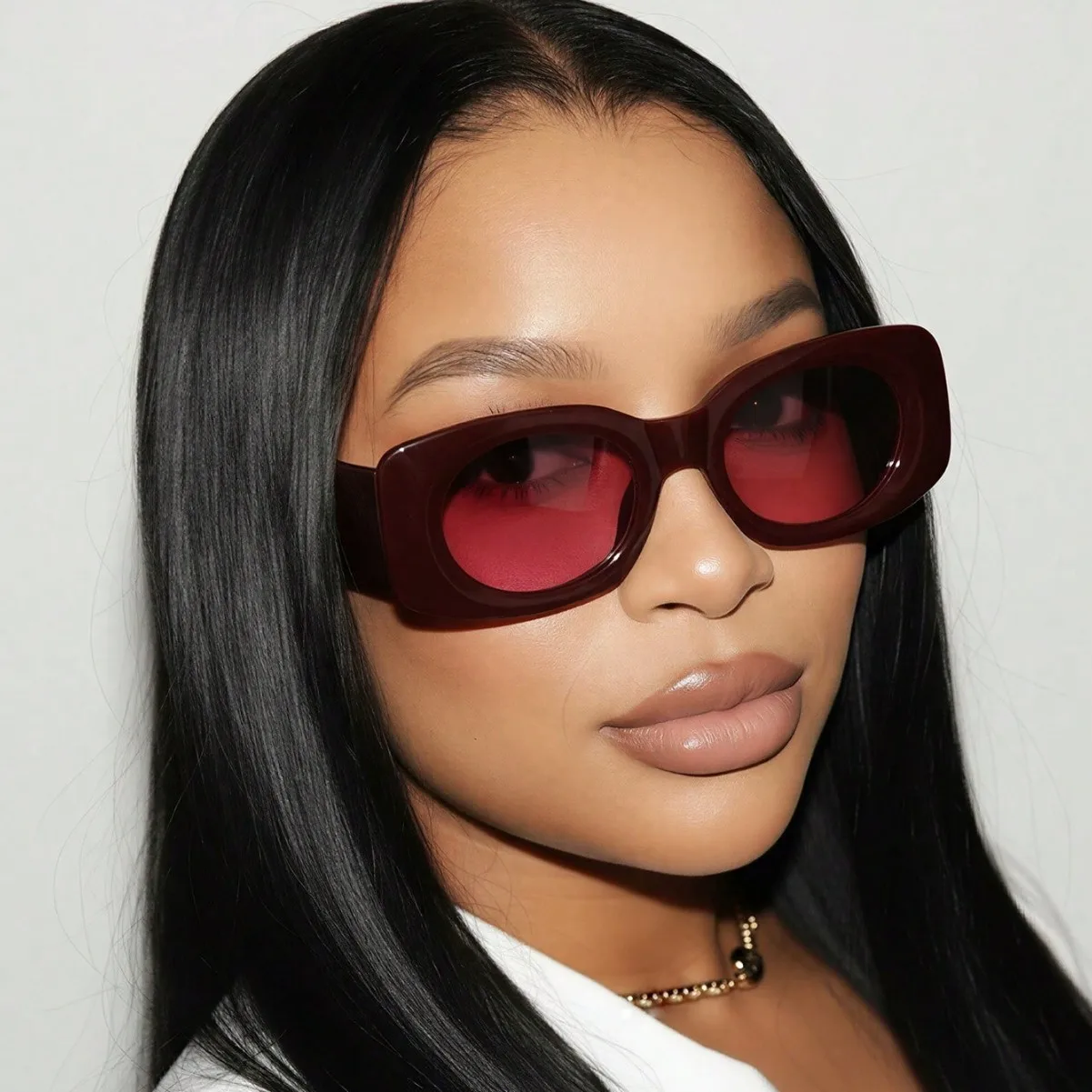 Fashion Retro Street Photoshoot High-end Color Matching Sunglasses Women's Trendy BoxAll-match Anti-ultraviolet Sunglasses Men's