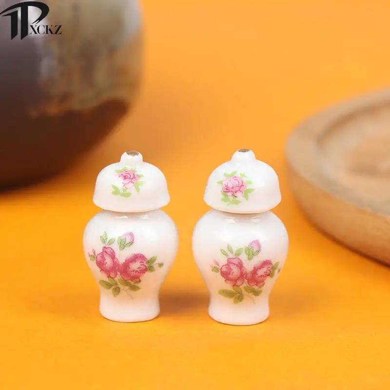 Doll House Mini Ceramic General Jar DIY Handmade Doll House Kitchen Ceramic Decorations Decorative Vase Doll House Miniature