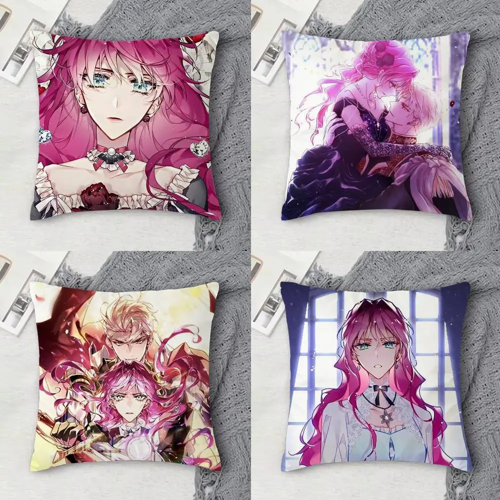 

Death Is The Only Ending For The Villainess Double-sided Printed Square Decorative Cushion Cover for Sofa Living Room Home Decor