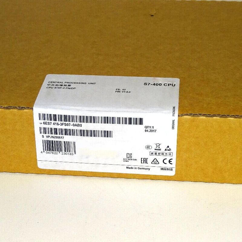 New 6ES7416-3FS07-0AB0 S7-400 CPU416F-3 PN/DP Central Processing Unit 6ES7 416-3FS07-0AB0