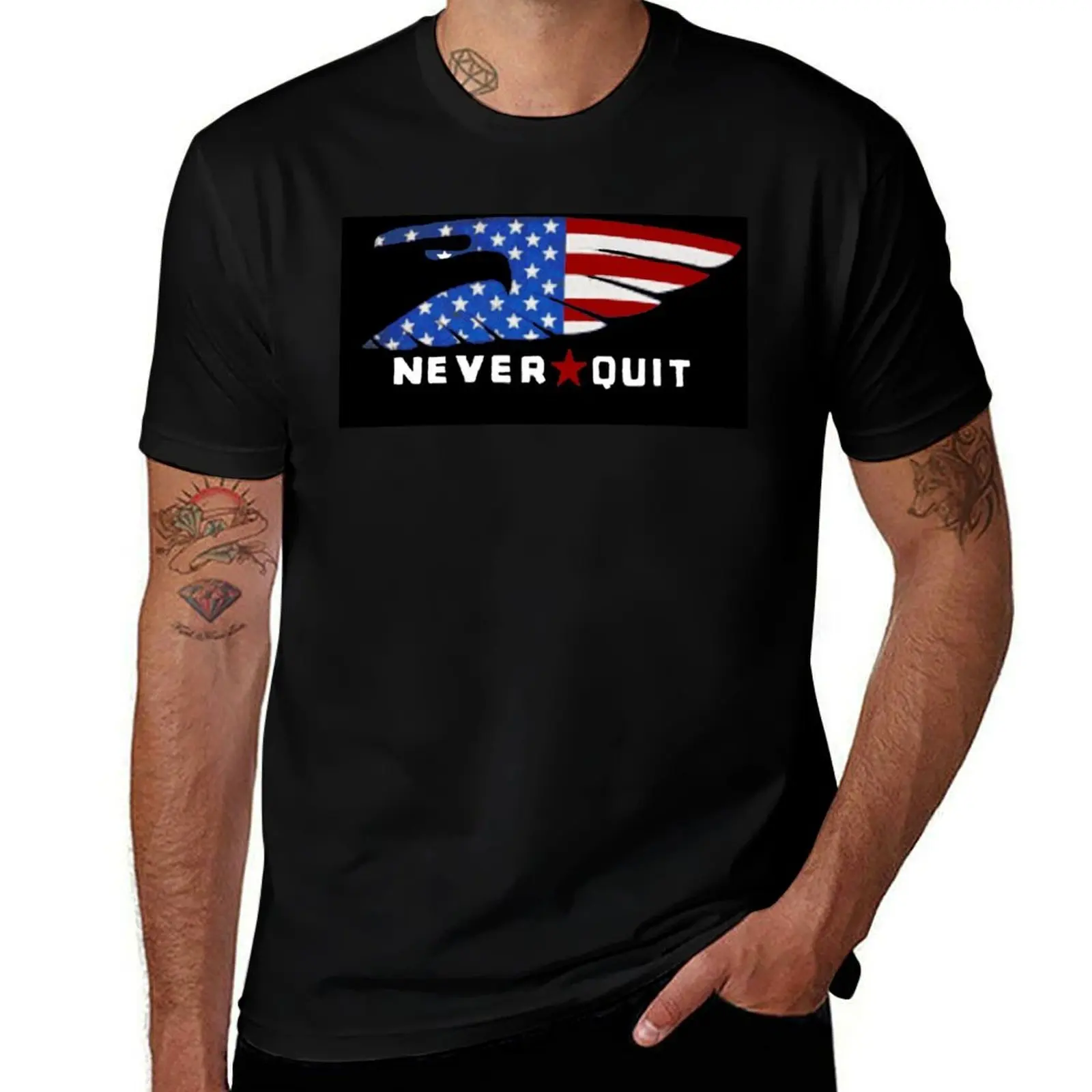 SEAL TEAM SONNY QUINN RWB EAGLE WING BLACK TSHIRT replica T-Shirt Durable Work Wear T-Shirt