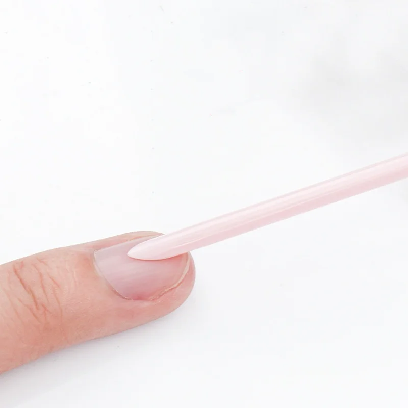 50/100 Stuks 9.5 Cm Nail Cuticle Pusher Manicure Remover Roze Plastic Stok Nail Art Design Gel Polish Tekening sticks Makeup Tools